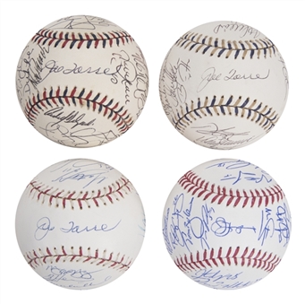 Lot of (4) All Star Game Team Signed Baseballs (2000, 2002, & 2004) Including 2017 World Baseball Classic (Randolph LOA & JSA Auction LOA)